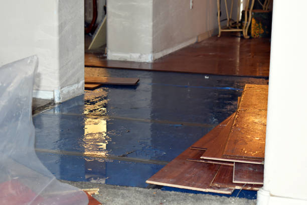 Professional Emergency Water Damage Restoration technician working in Afton, WY